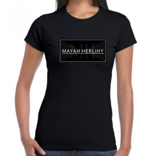 Mayah Herlihy Official Merchandise Ladies B/W logo t-shirt